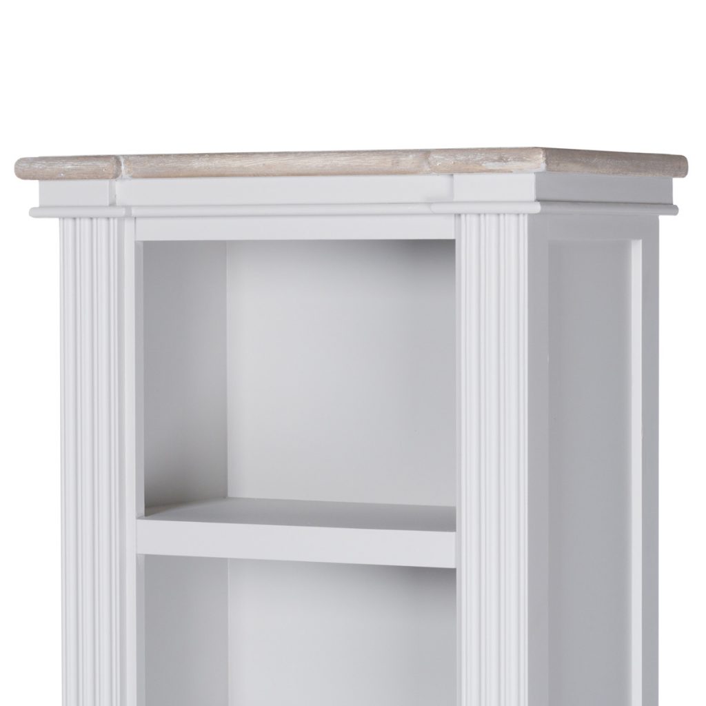 18884-b Tall Classic White Grey Bookcase