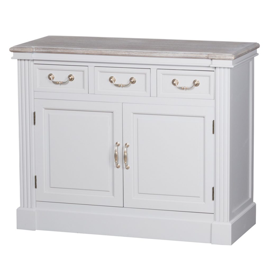 18885 Classic Style White Grey Wooden Cabinet