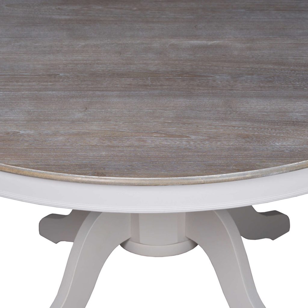 18887-a Large Classic Grey Dining Round Table