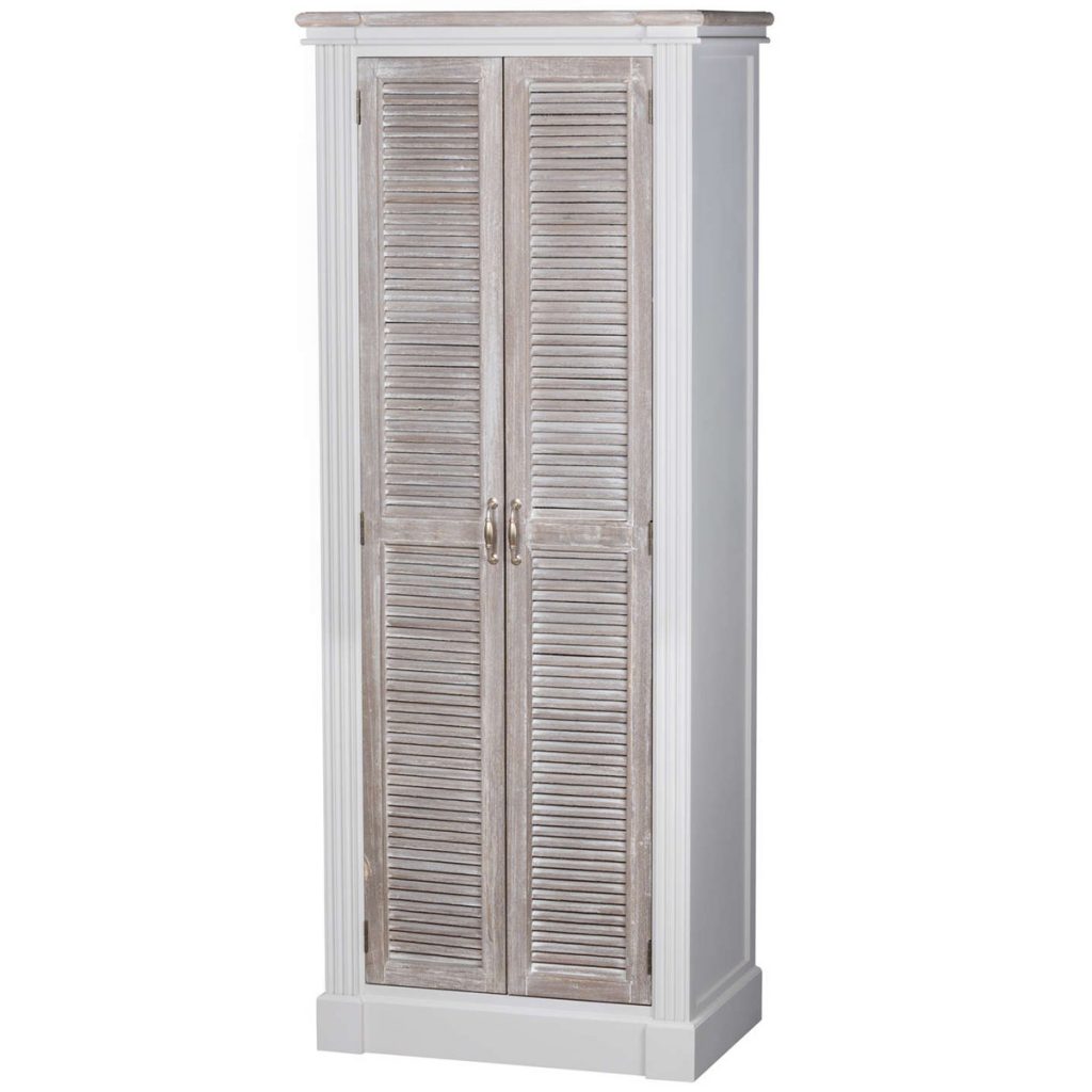 18893 Tall White Grey Shoe Storage Cupboard