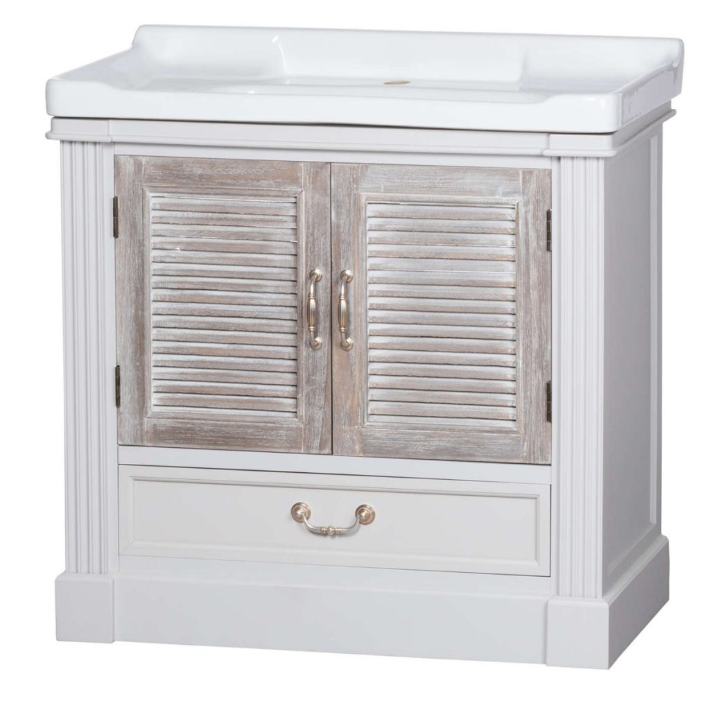 18894 Classic White Grey Vanity Sink Unit