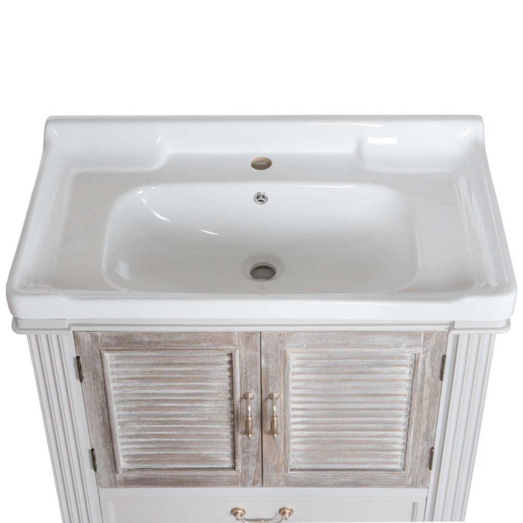 18894-b Classic White Grey Vanity Sink Unit