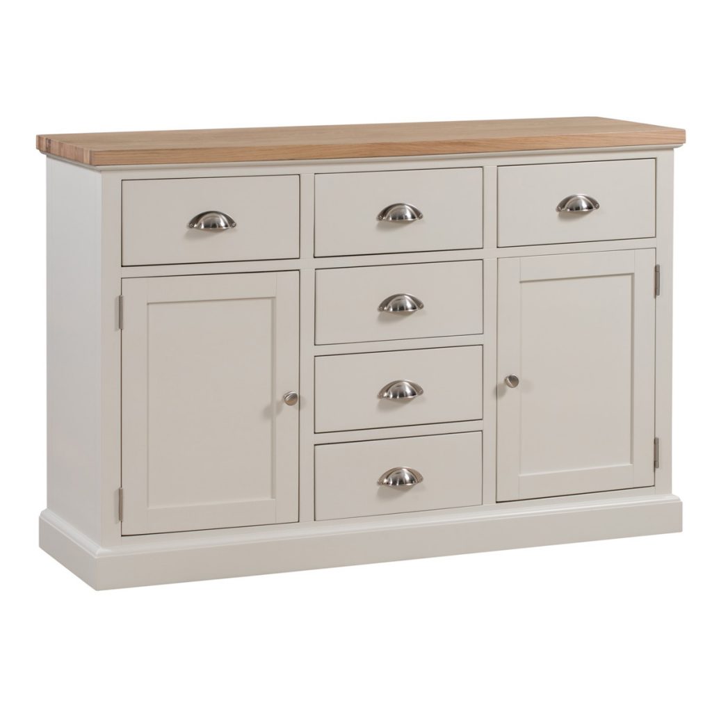 19329 Large Farmhouse Style White Sideboard