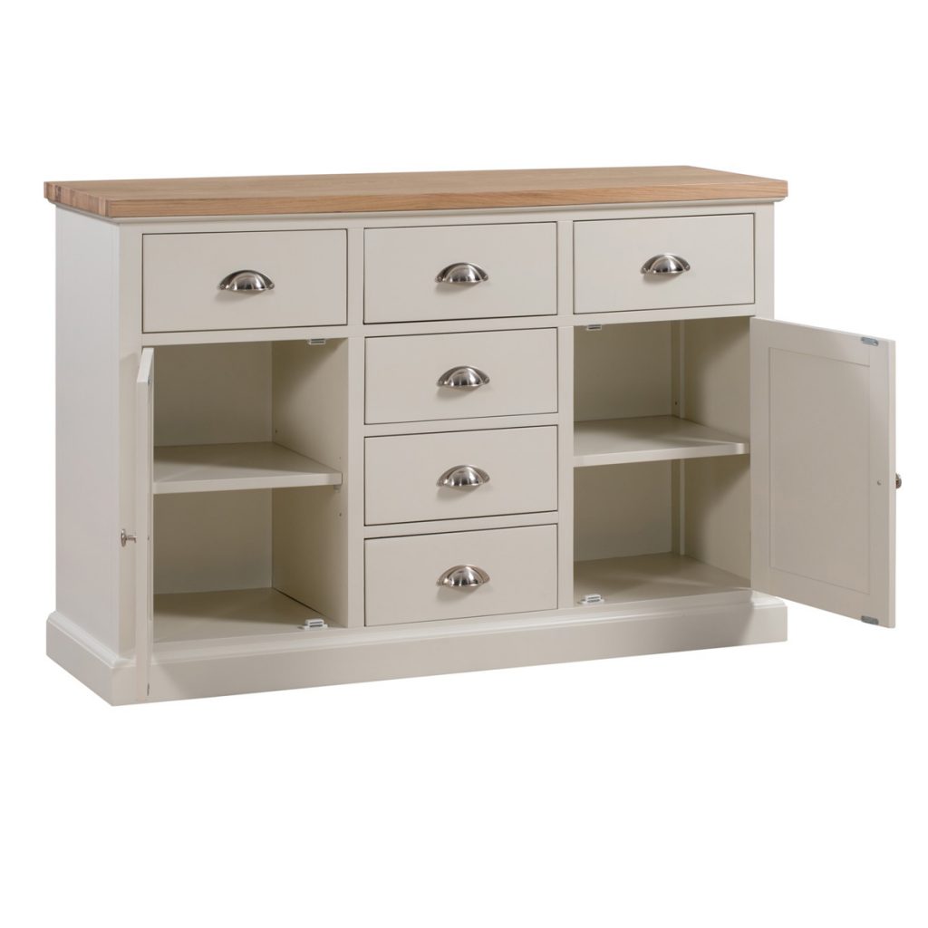 19329-a Large Farmhouse Style White Sideboard