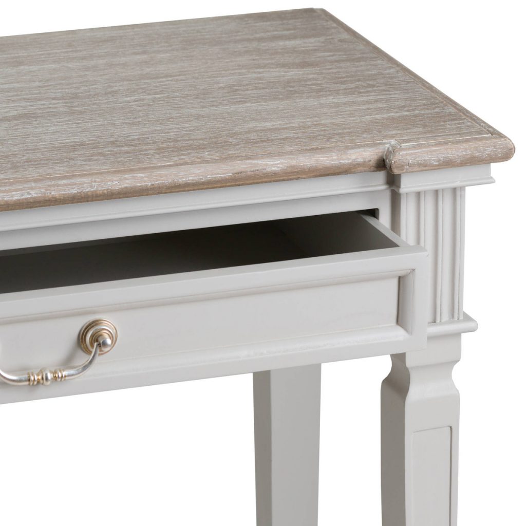 19639-a Classic White Grey Drawers Console Table