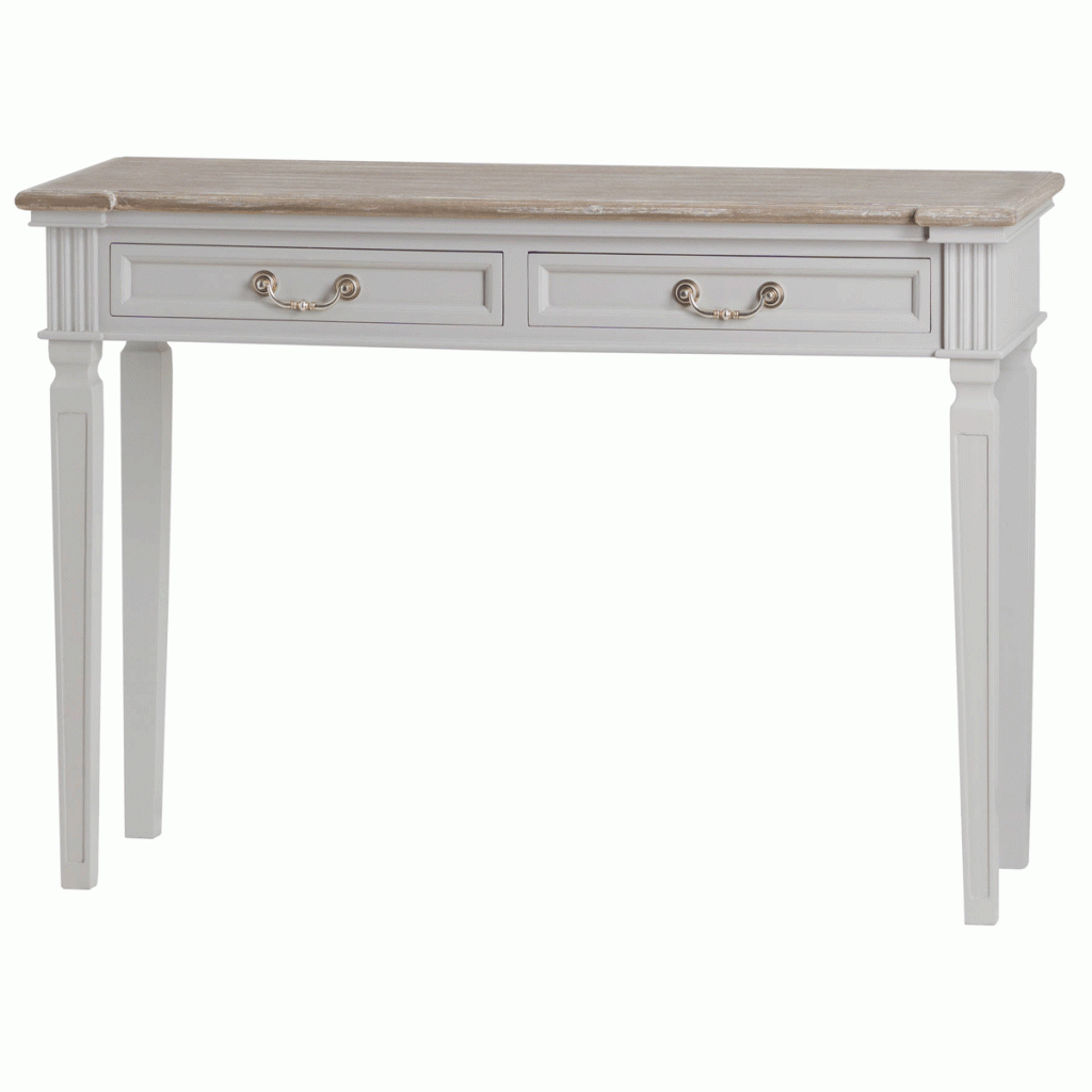 19644 Classic Grey Wash Wooden Console Table