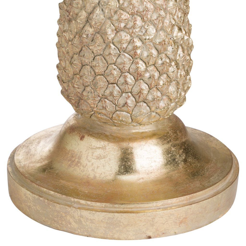 19992-a Gold Pineapple Glass Round Table