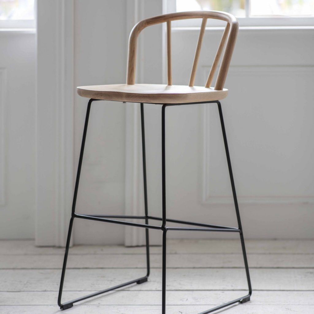 BSAS01_square_0 Tall Modern Pale Wooden Bar Stool