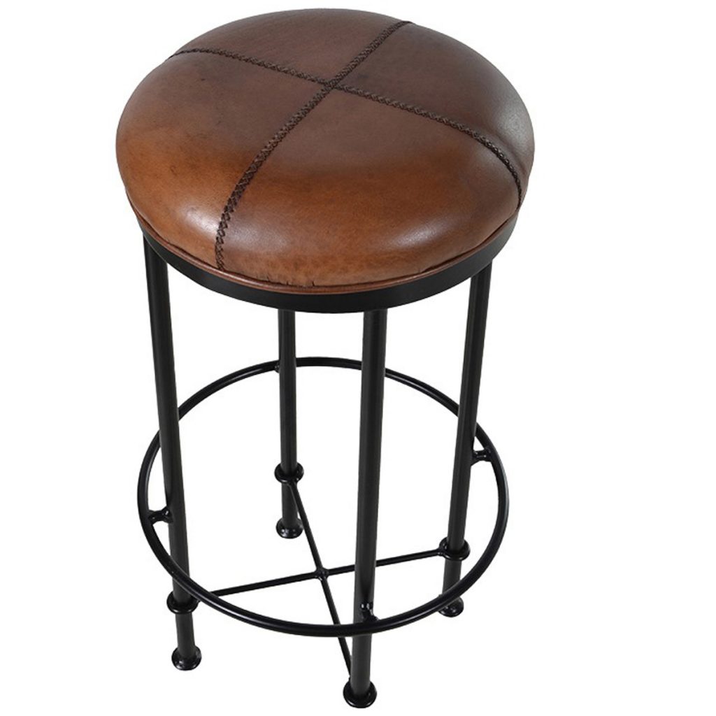 eur046_2_Sturdy Light Brown Black Bar Stool