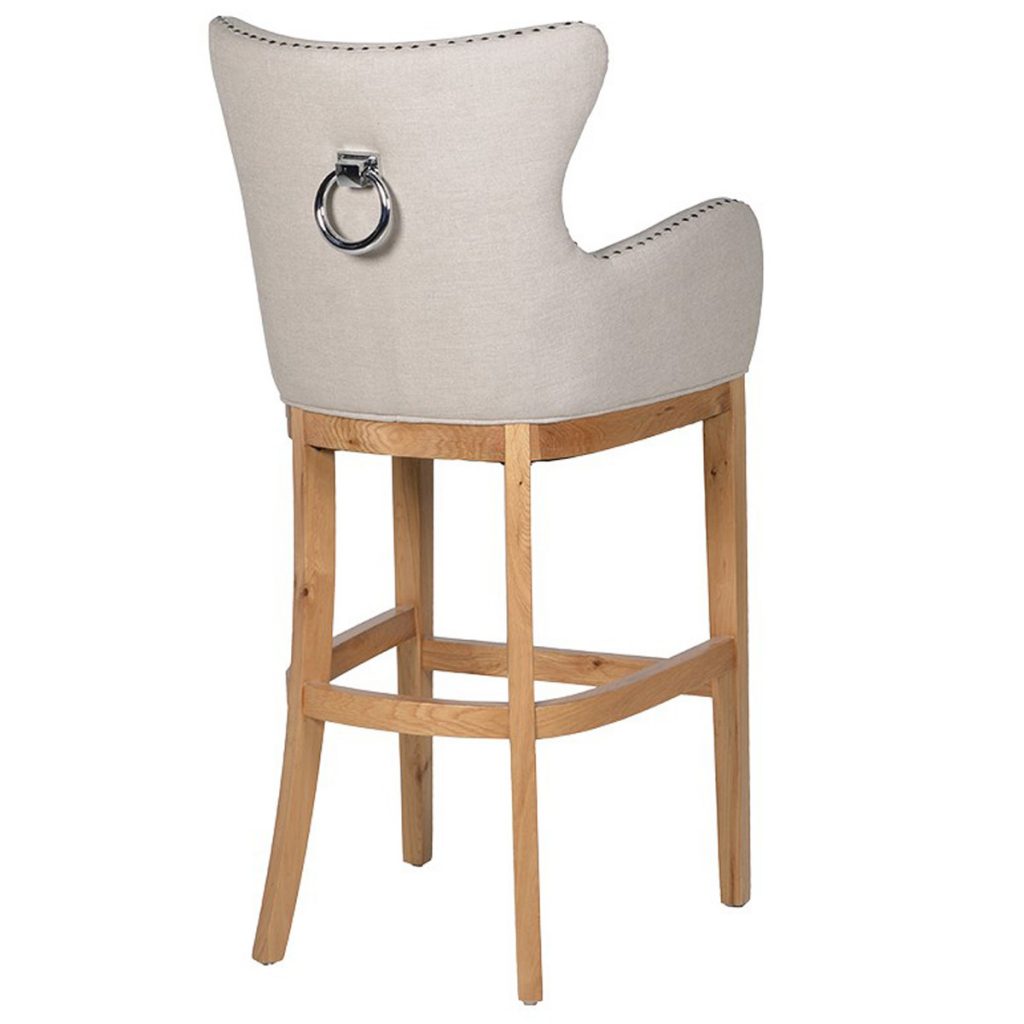 mey386_2_Upholstered Ivory Wooden Bar Chair Stool