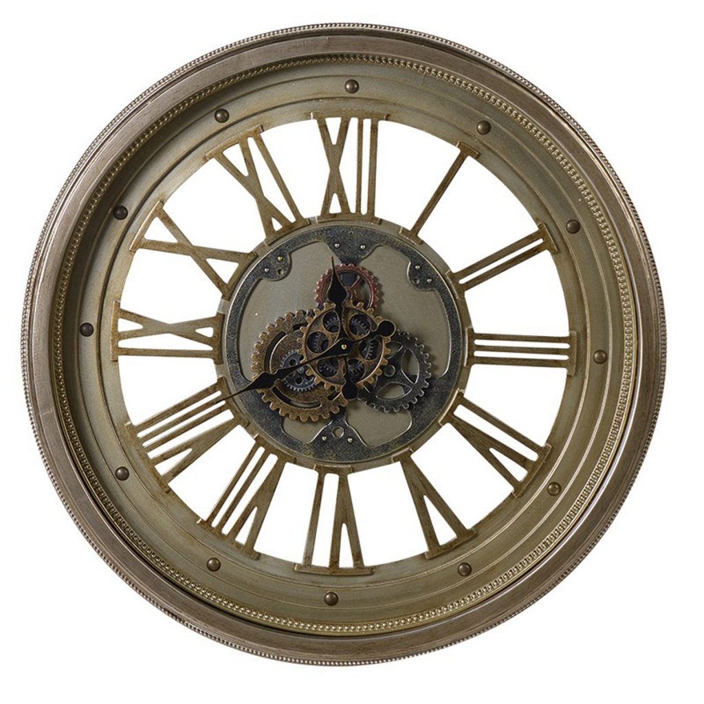 FXH012 Large Bronze Decorative Cogs Wall Clock