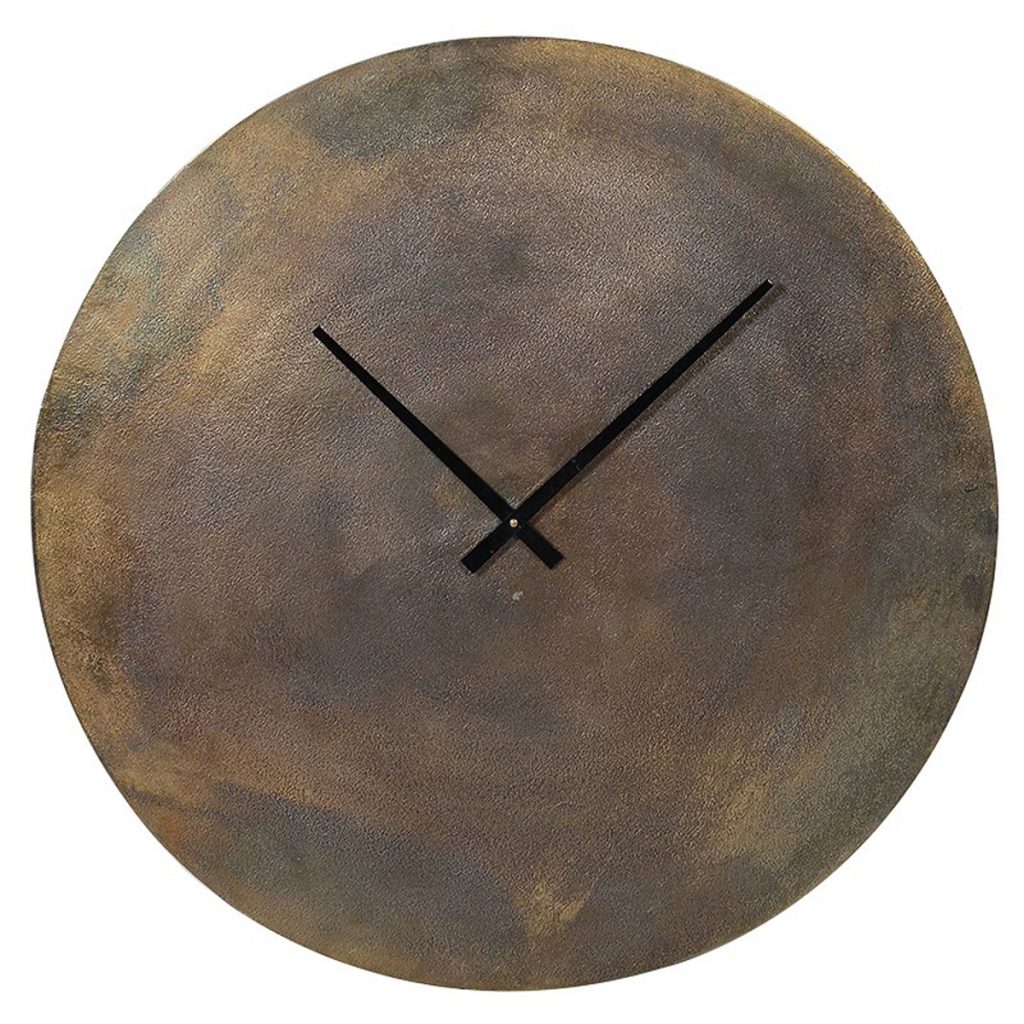 GDO009 Antique Brass Textured Wall Clock