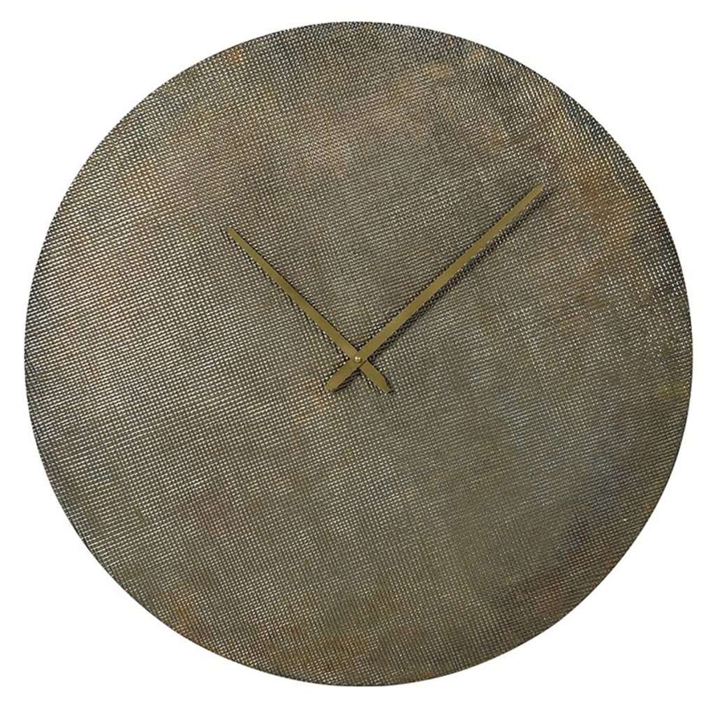 DO011 Textured Antique Brass Wall Clock