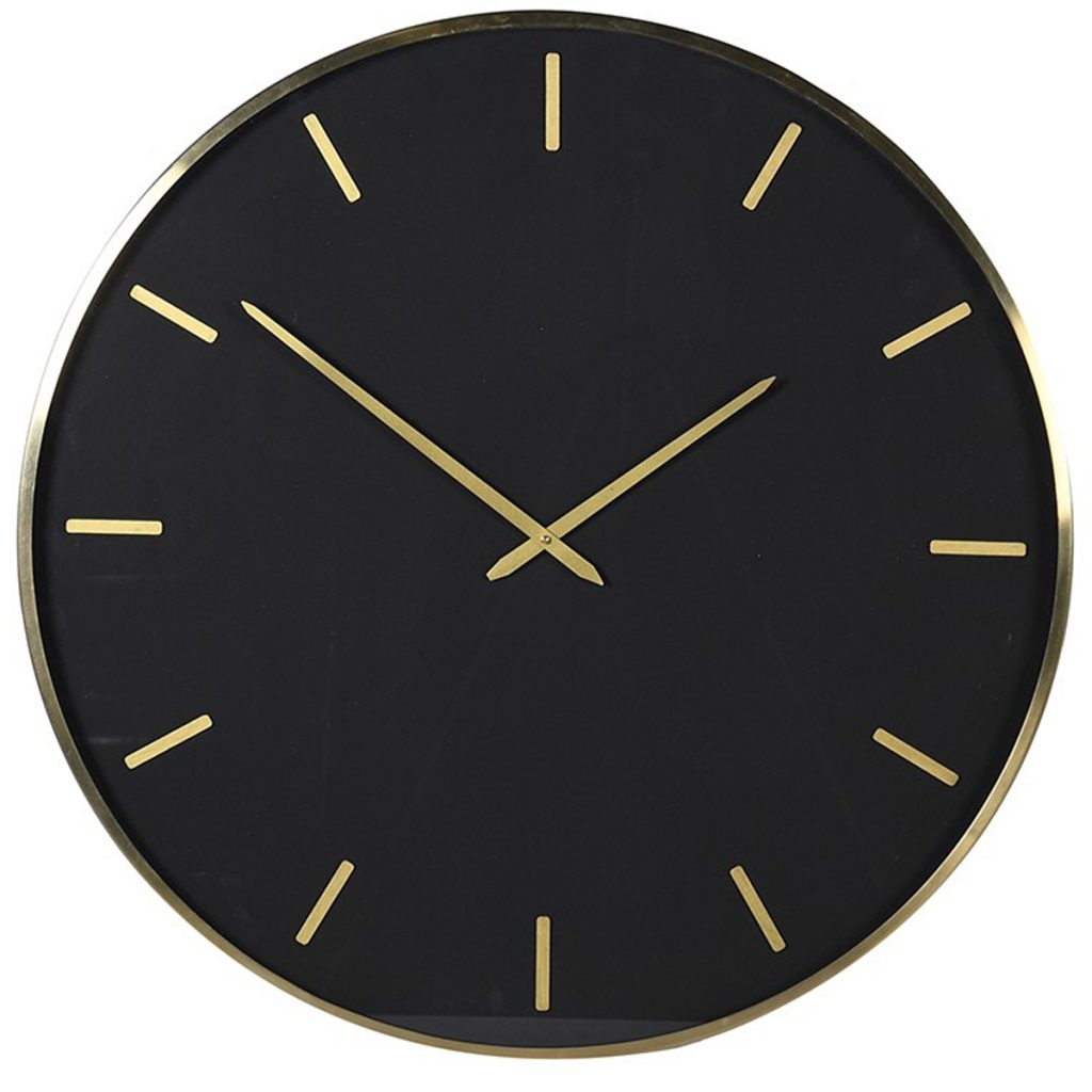 GDO014 Large Contemporary Black Gold Wall Clock