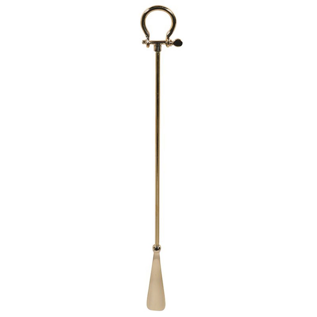 HLY007 Horse Stirrup Brass Metal Long Shoehorn