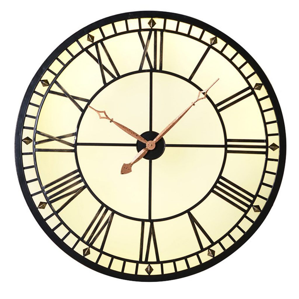 HMV005 Extra Large Black Copper Wall Clock