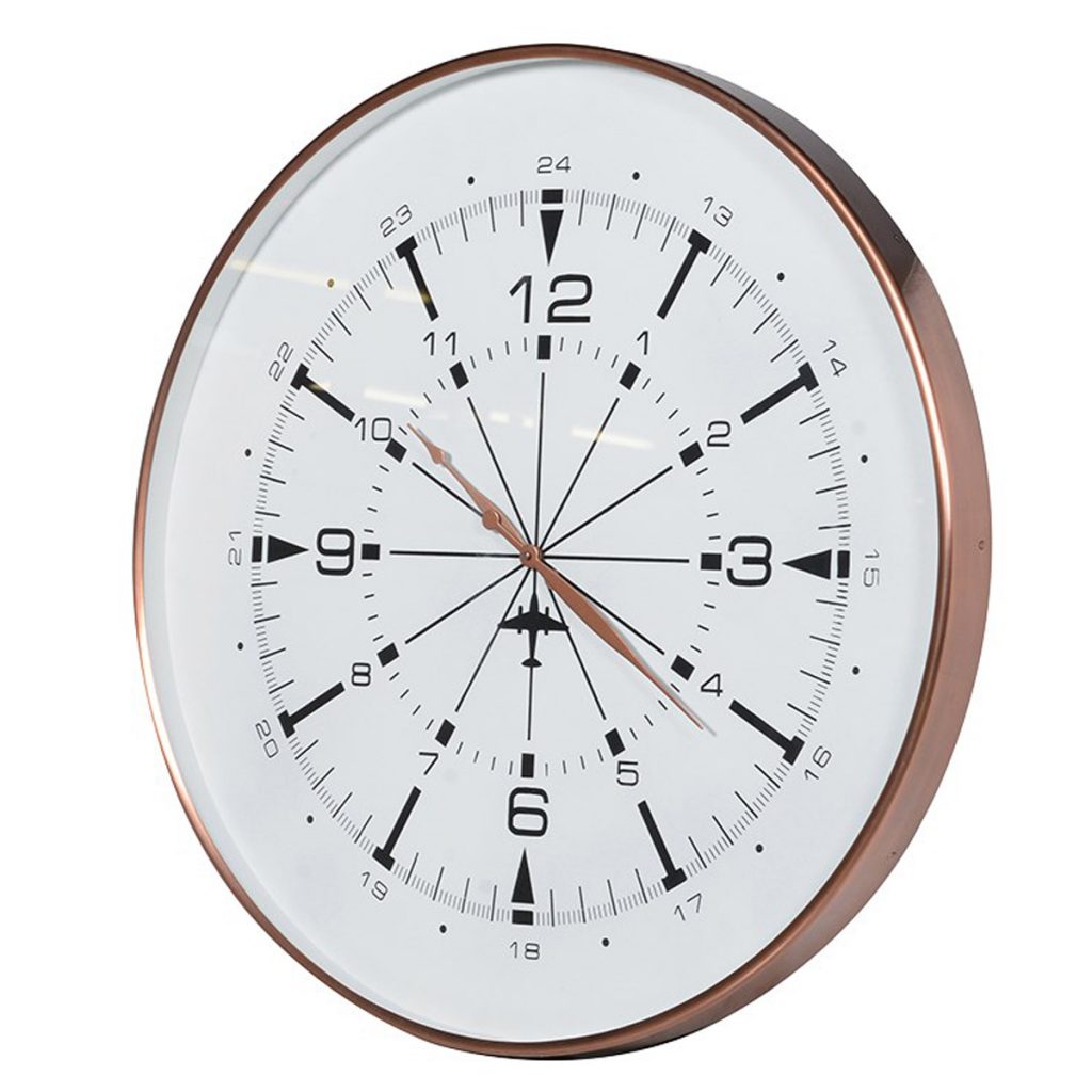 KNG268 Extra Large Contemporary Style Copper Wall Clock