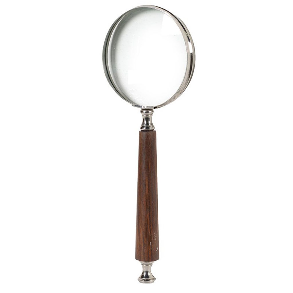 OJT157 Wood Handled Decorative Magnifying Glass