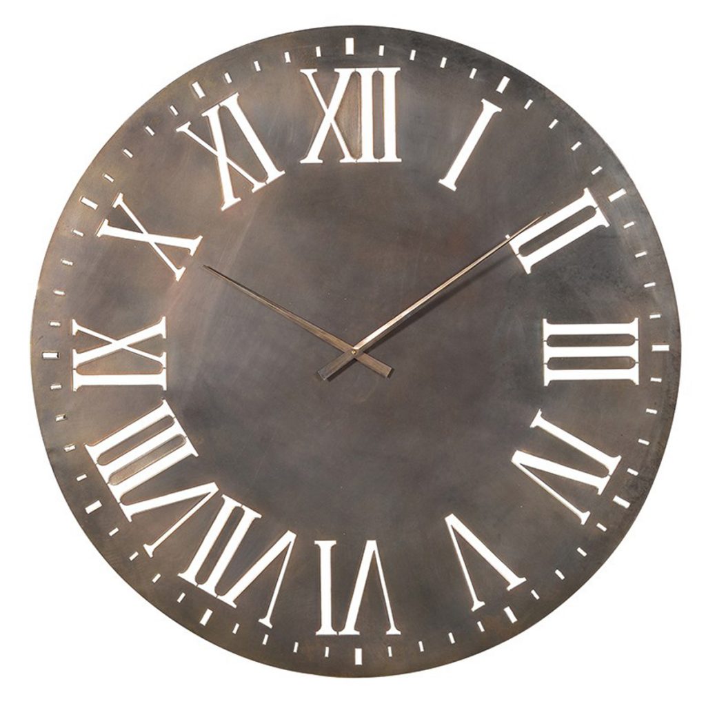 PCE191 Extra Large Grey White Wall Clock