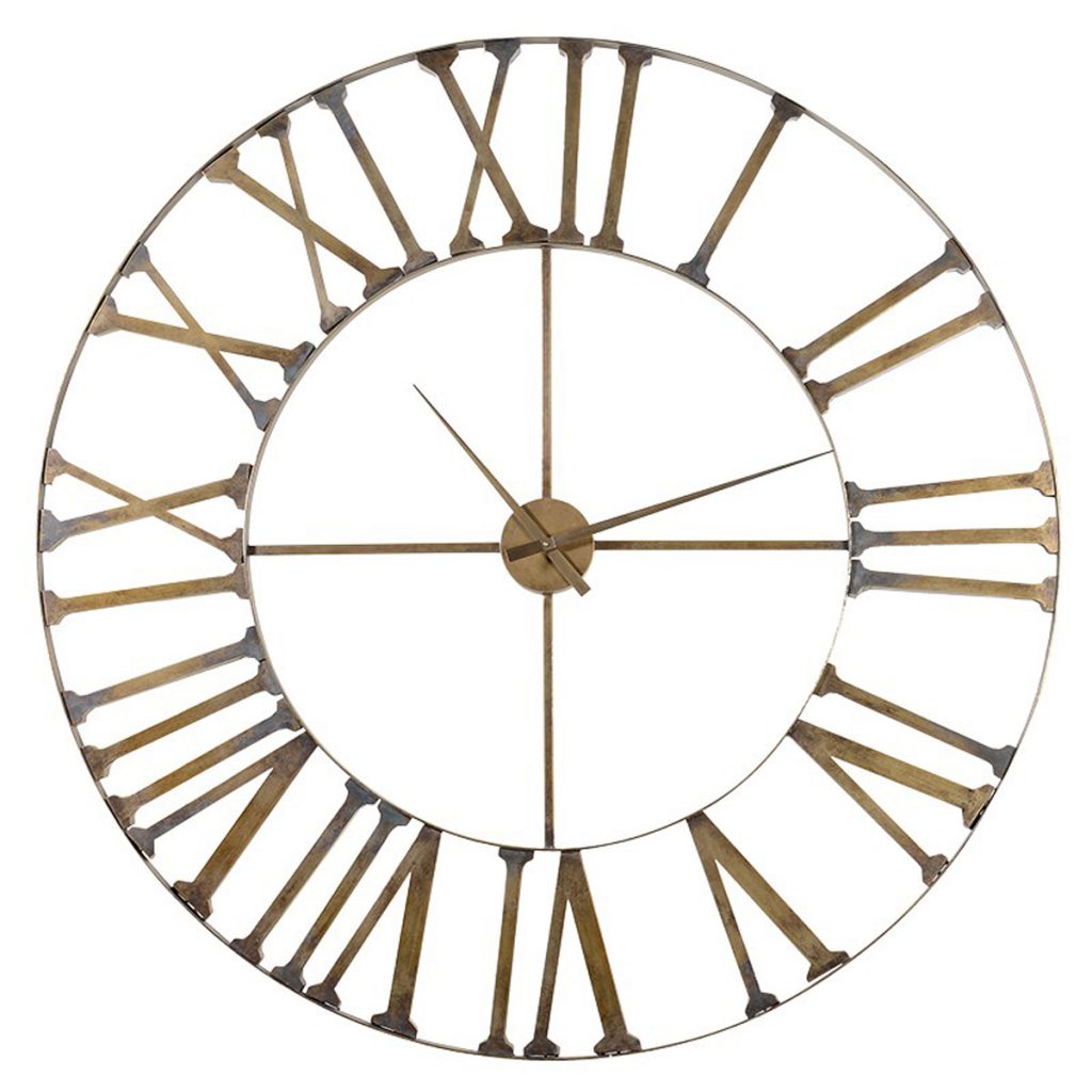 PCE213 Extra Large Distressed Gold Clock