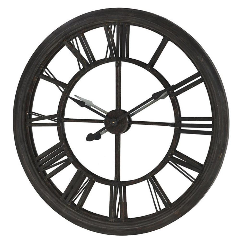 STN1041 Mirror Back Dark Grey Large Clock