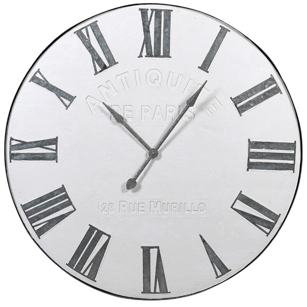 STN1375 Extra Large White Paris Wall Clock