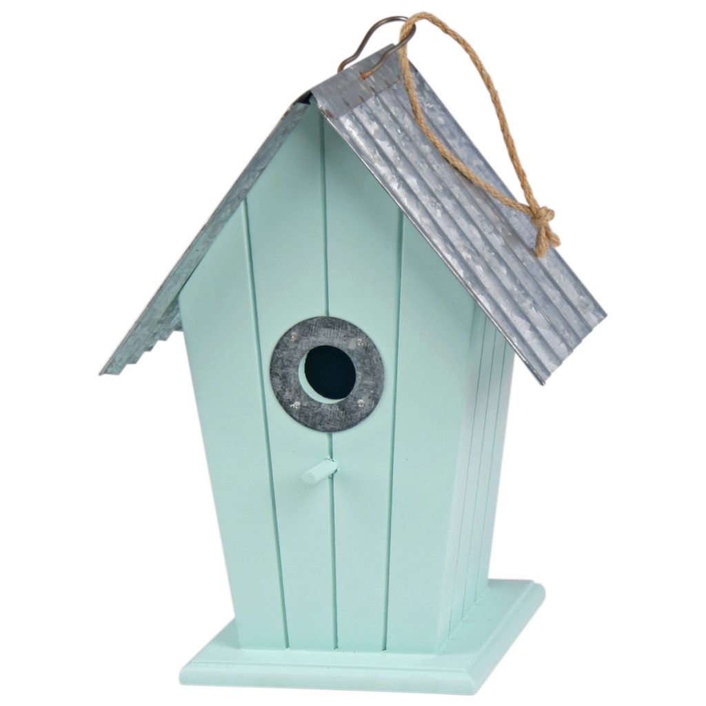 1258 Vintage Green Hanging Bird House