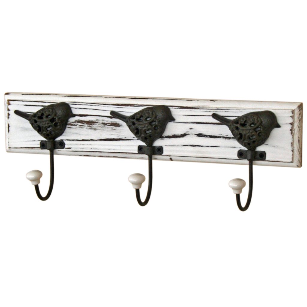 1501 Antique Style Black Bird Coat Hooks