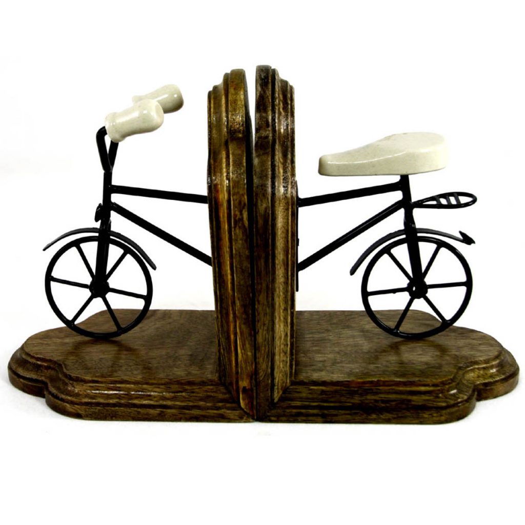 FA013-2 Vintage Style Bicycle Pair of Bookends