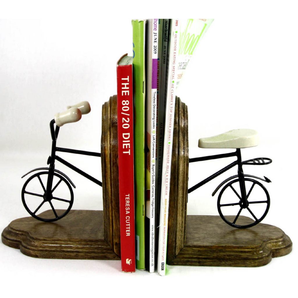 FA013-3 Vintage Style Bicycle Pair of Bookends