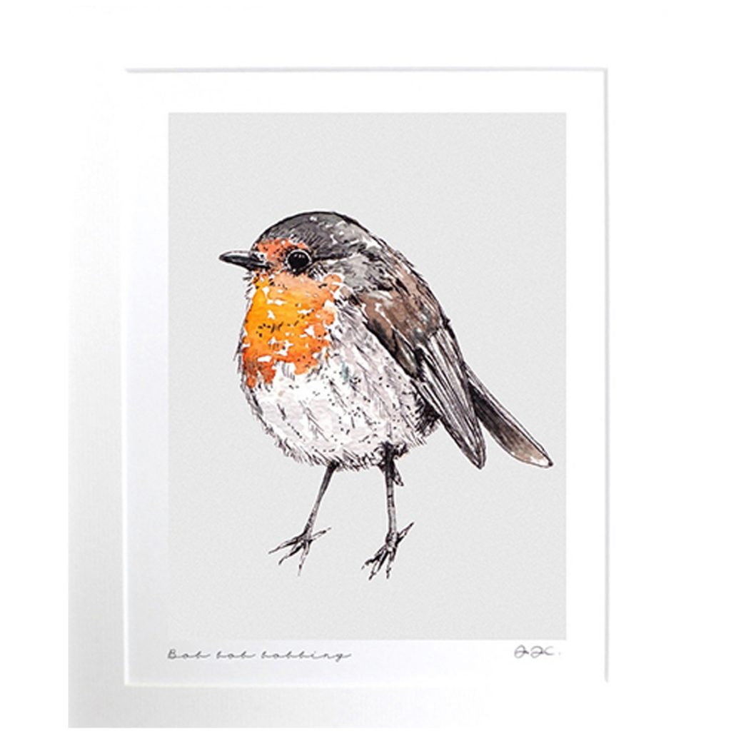 GP37 2 Red Robin Bird Fine Art Print