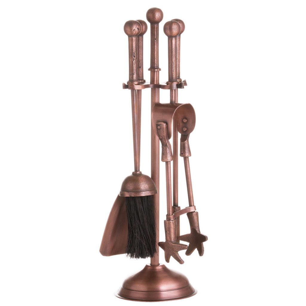 20377 Copper Traditional Fireside Companion Set