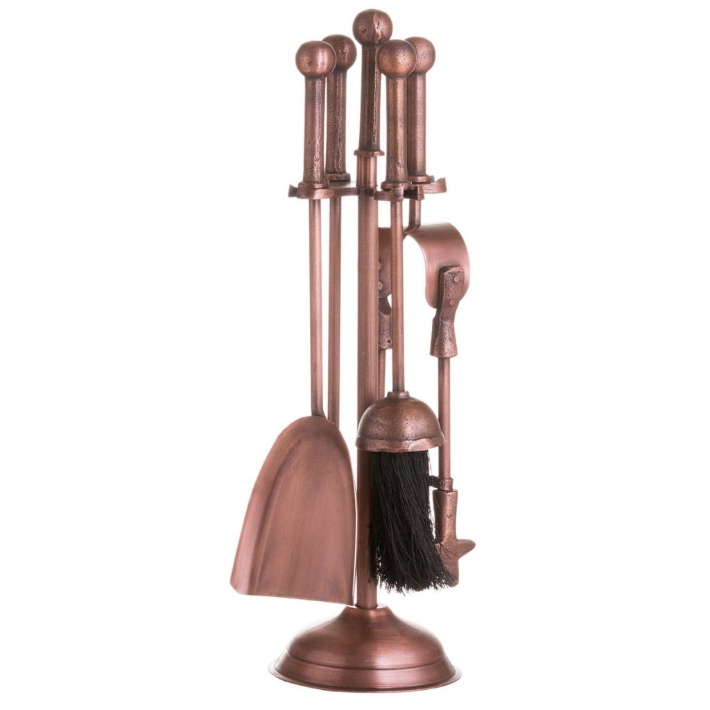 20377-a Copper Traditional Fireside Companion Set