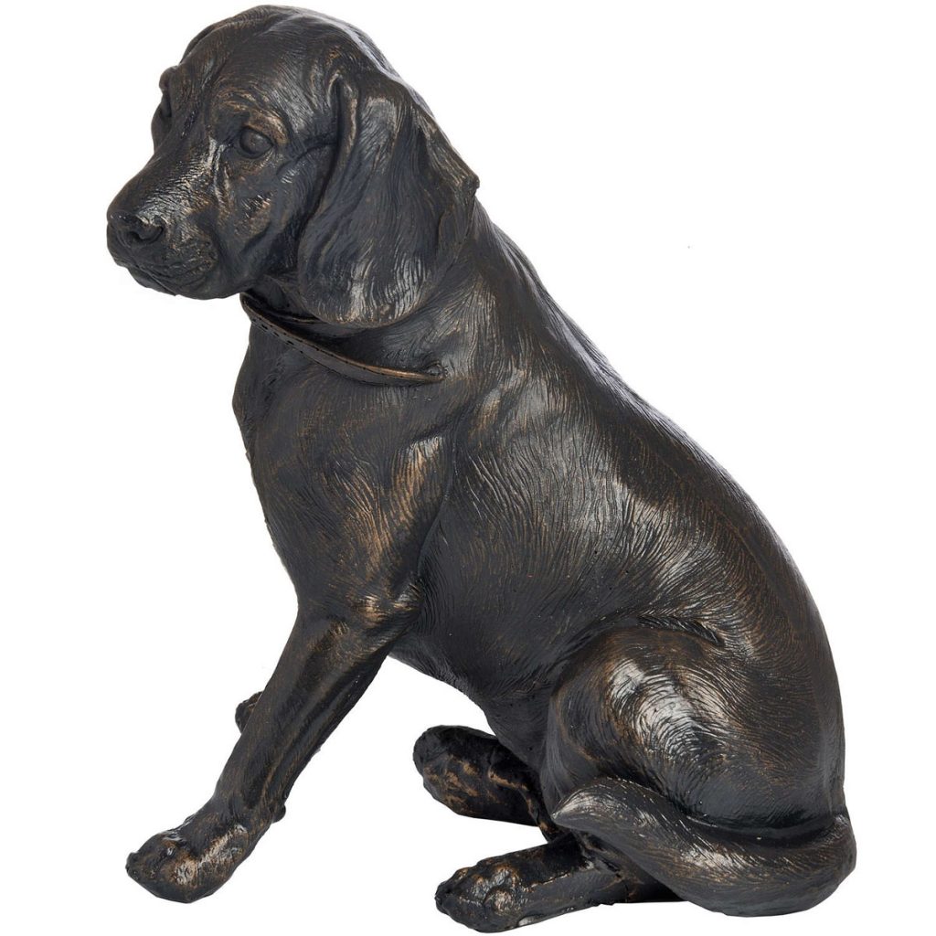 18422-a Antique Bronze Sitting Spaniel Ornament