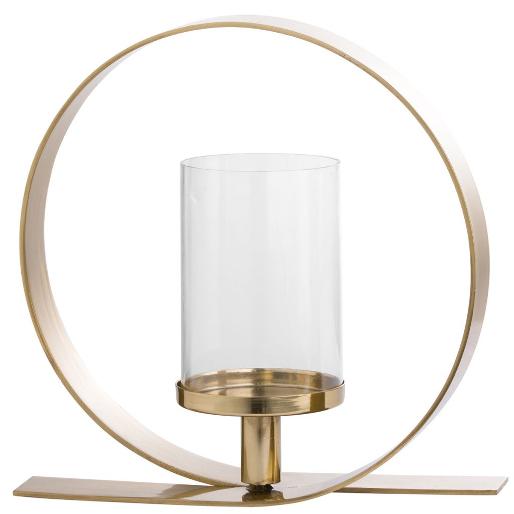 20070 Gold Metal Loop Candle Holder