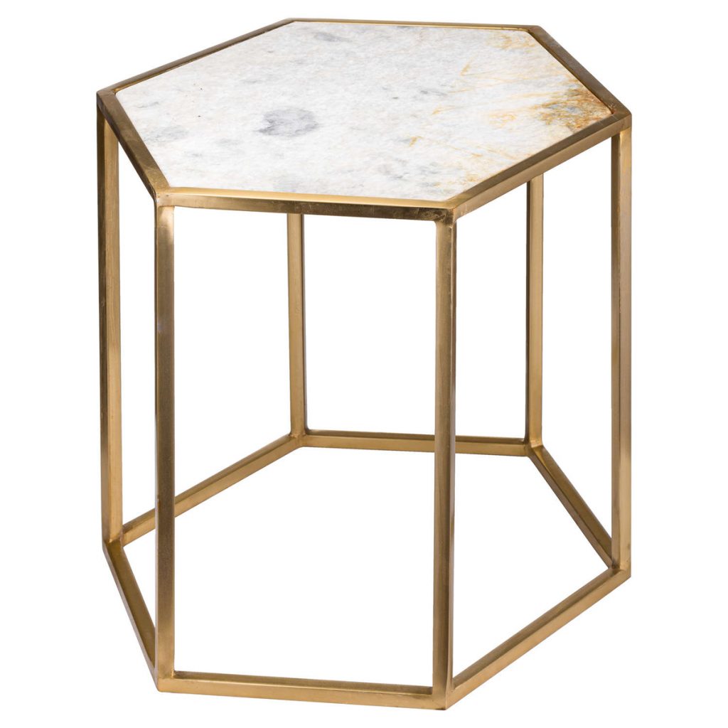 20372 Hexagonal Gold Metal Marble Sid