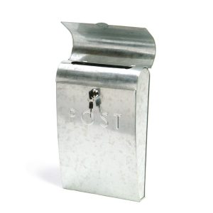 PBGA01_b Silver Grey Lockable Wall Post Box