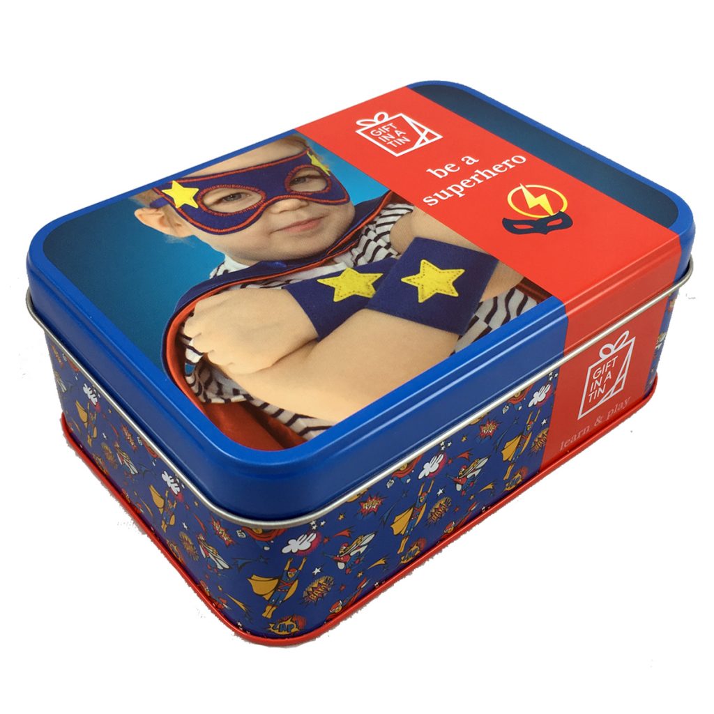 Superhero Costume Gift in a Tin a