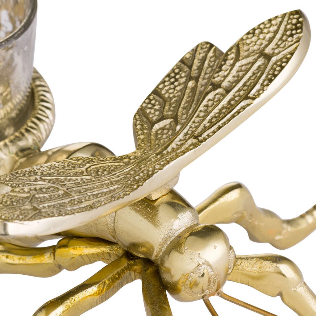 20261-a Large Brass Dragonfly Tea Light Holders