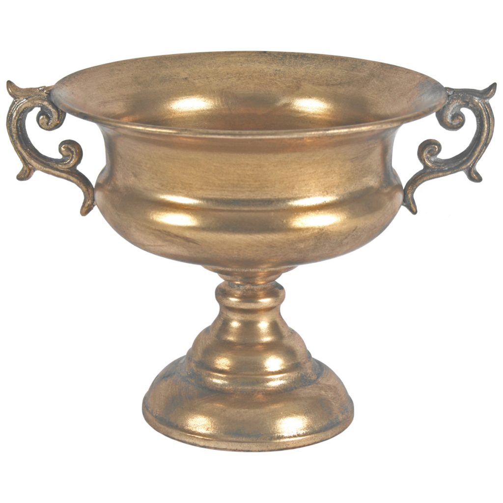 4509 Large Antique Gold Bronze Urn