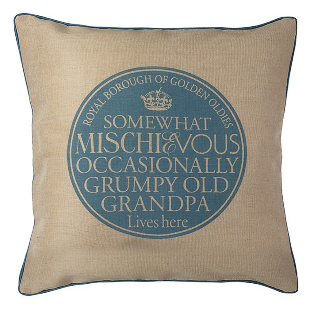 GRUMPY GRANDPA BLUE CUSHION AND INNER