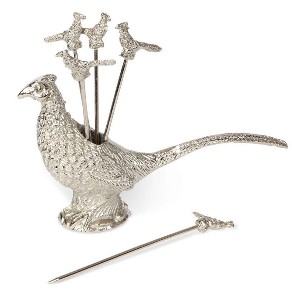 PH-CTAIL-A Pheasant Olive Picks & Holder