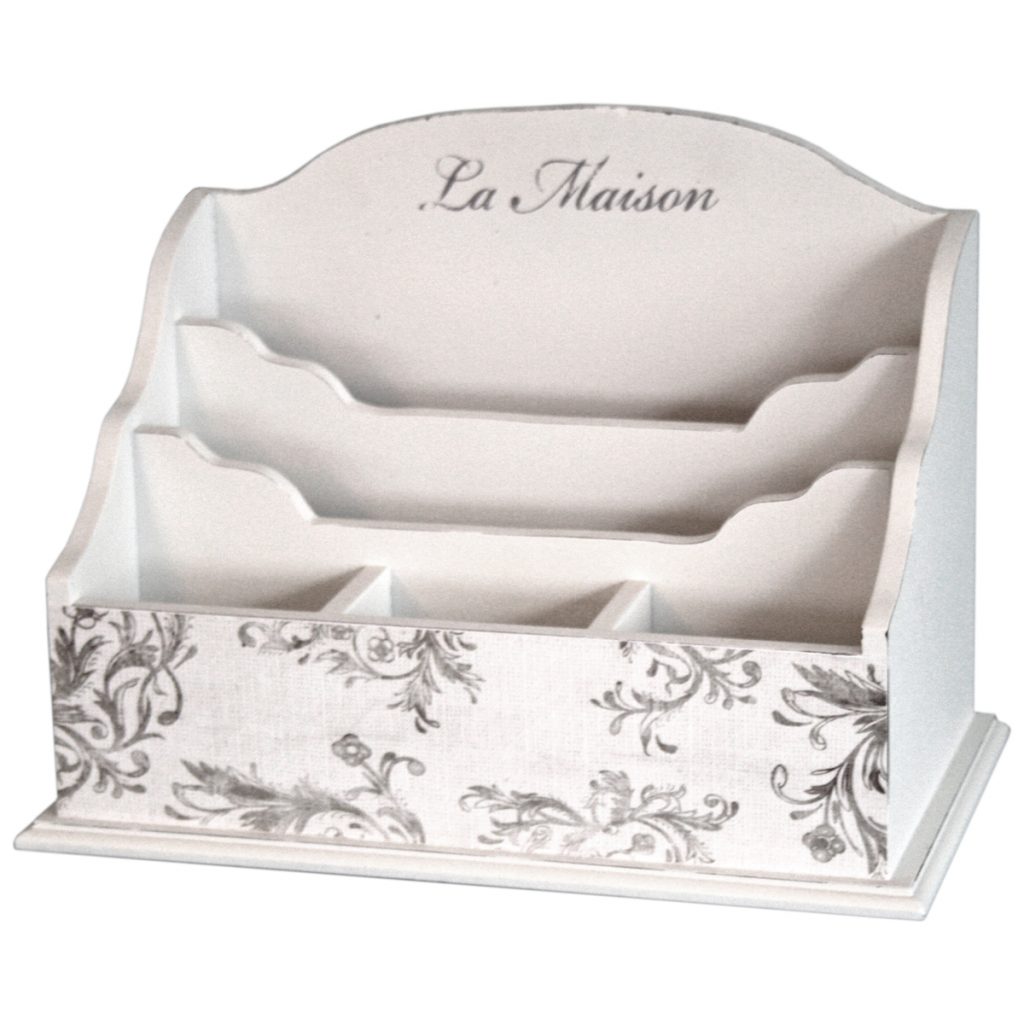 5531 La Maison Floral White Grey Organiser