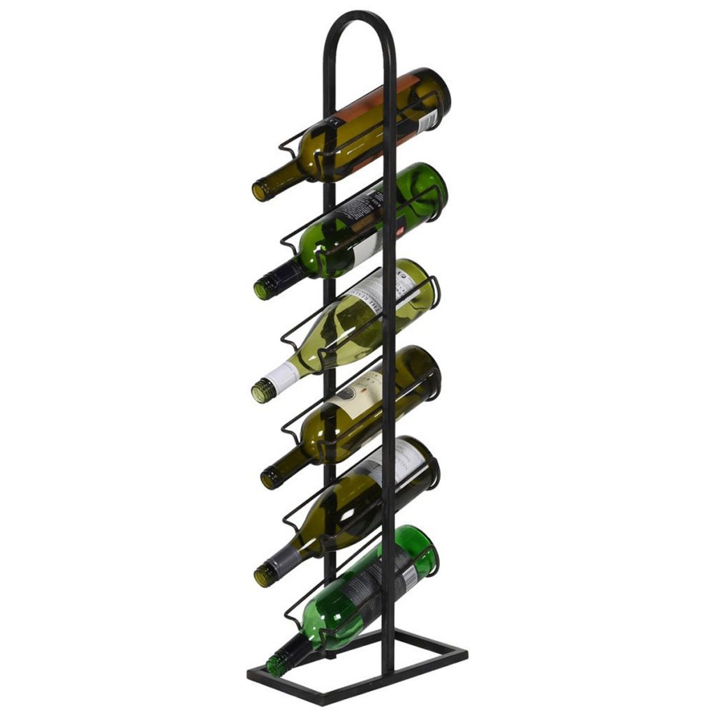 Free Standing Black 6 Bottle Rack