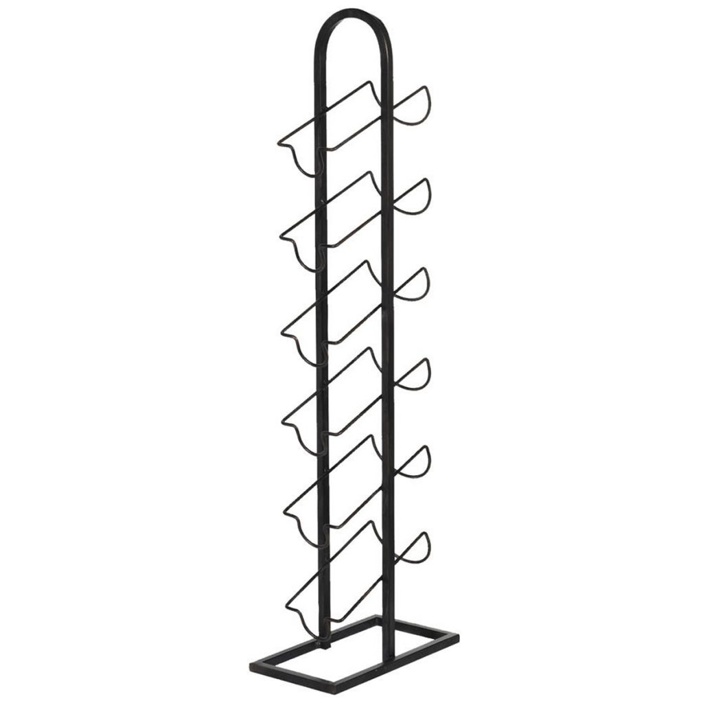 Free Standing Black 6 Bottle Rack a