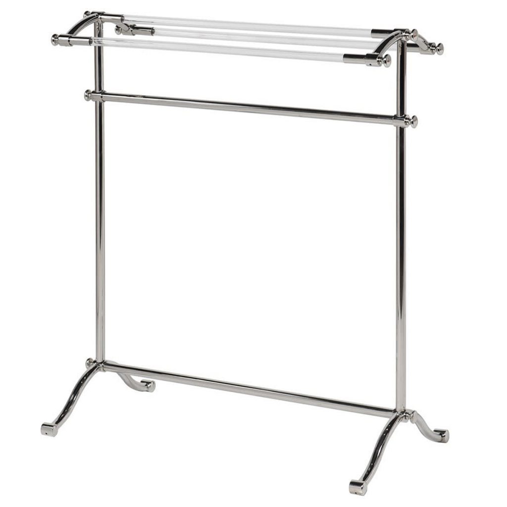 Free Standing Silver Towel Rail