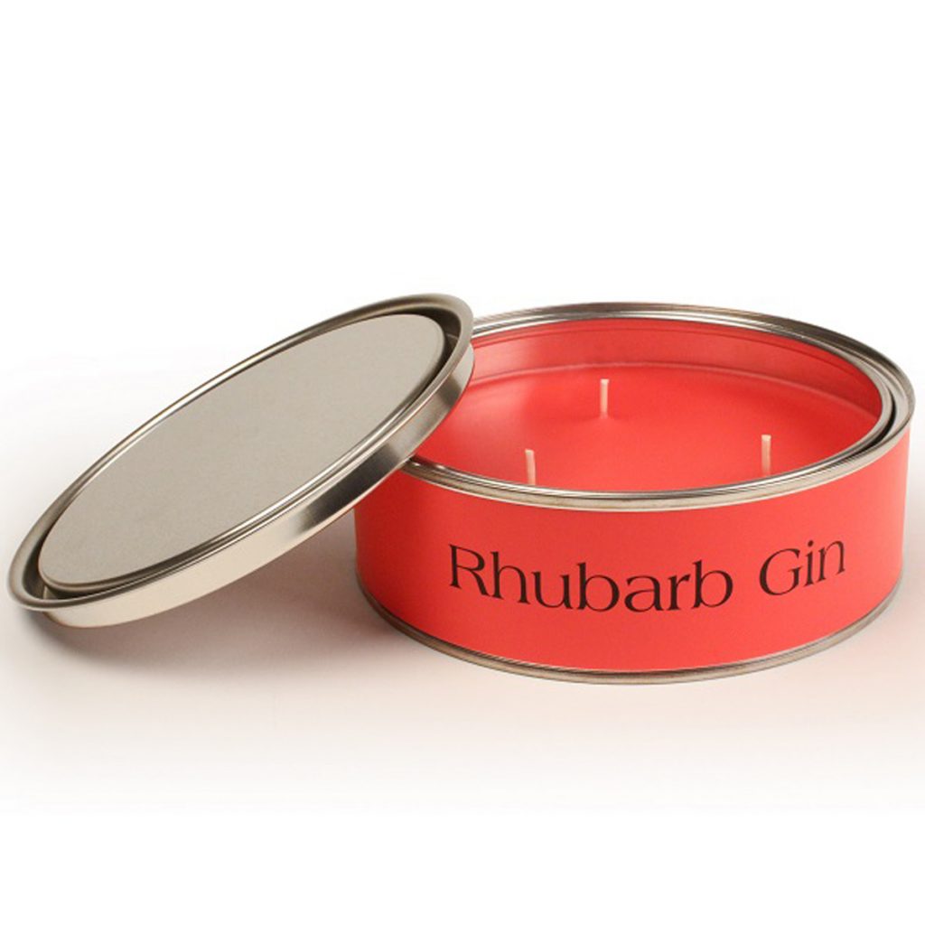 Rhubarb Gin Triple Wicks CANDLE Tin