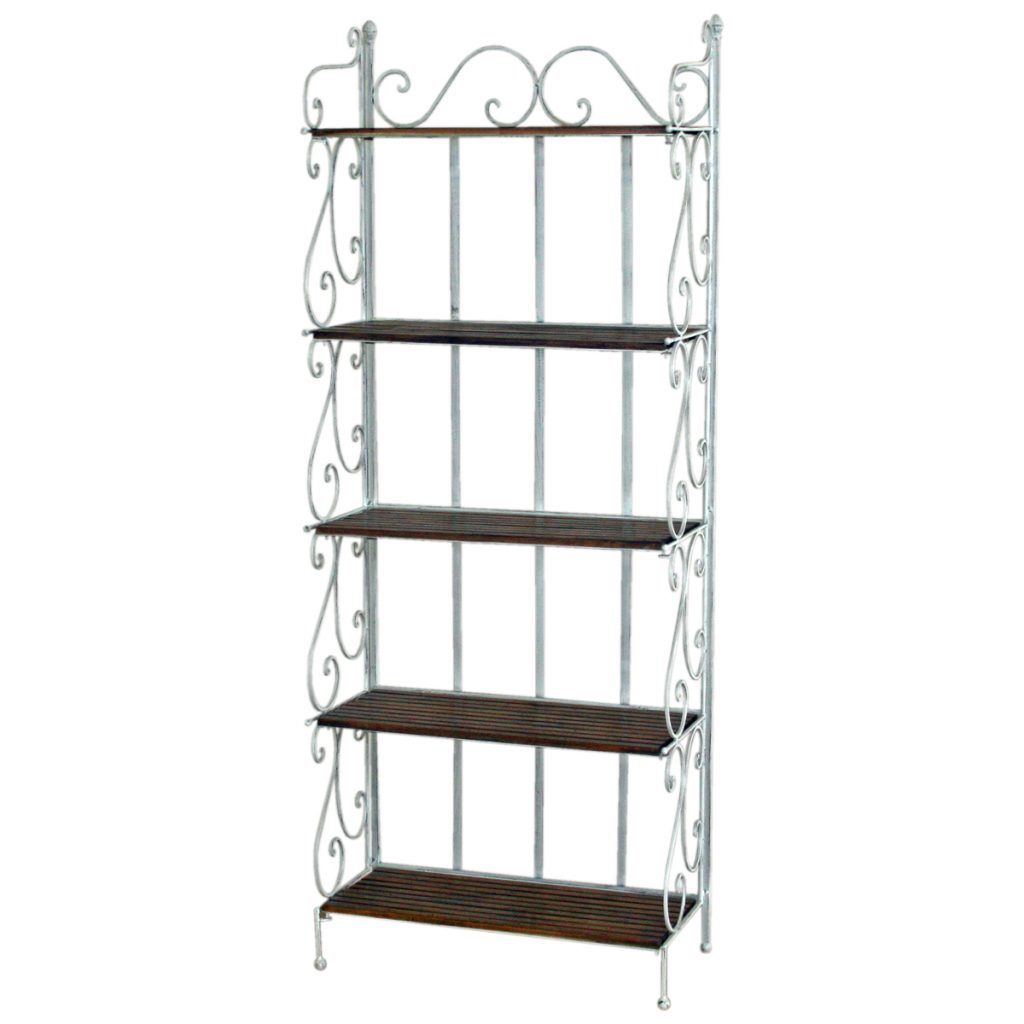 3705 Tall White 5 Tier Bakers Rack