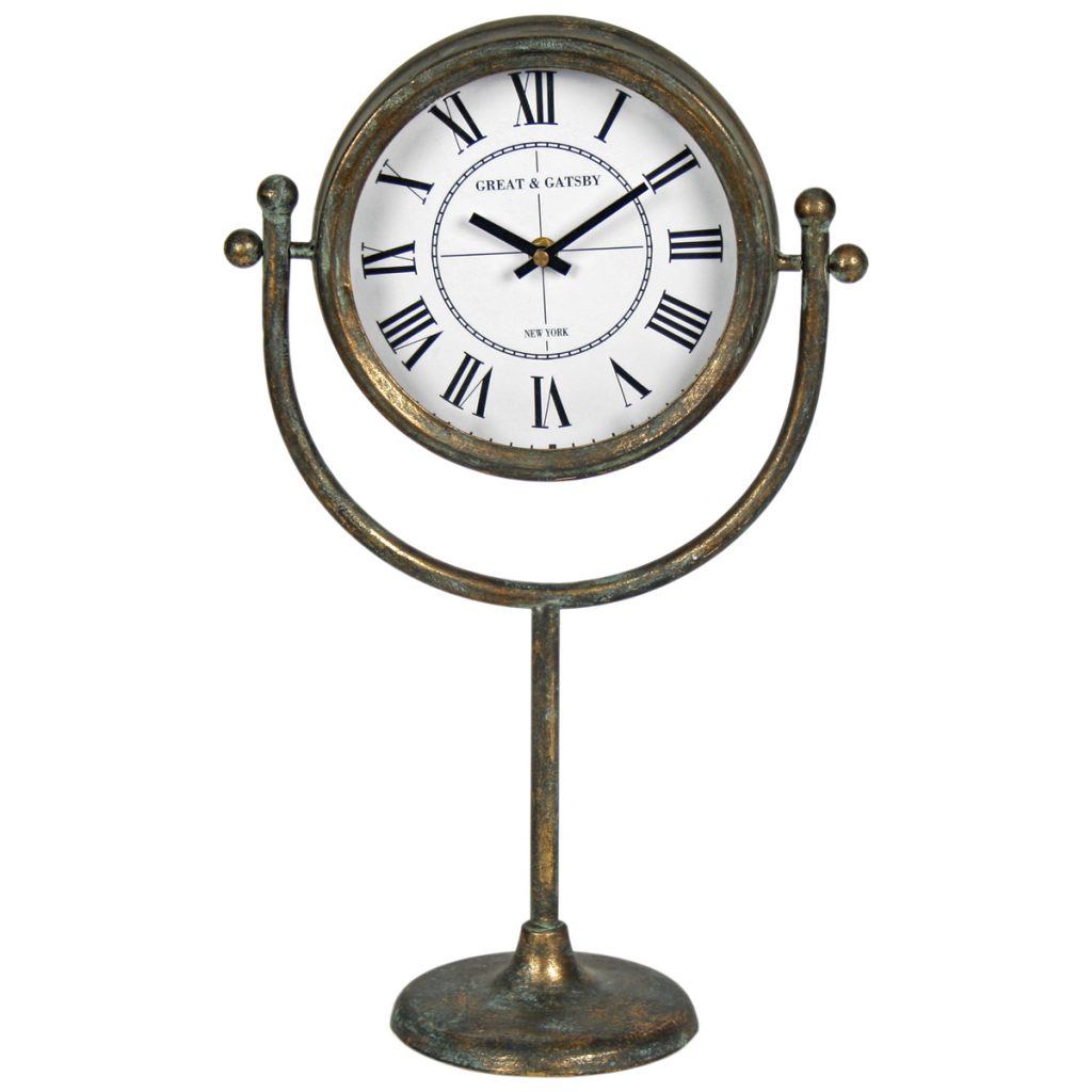 4824 Large Antique Bronze Swing Clock