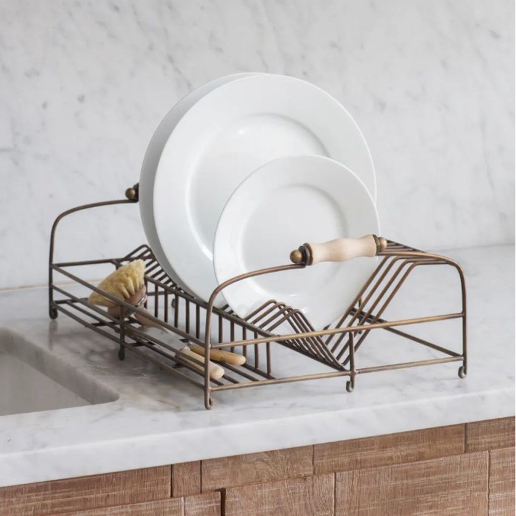 DSAB01 Vintage Style Antique Brass Dish Rack